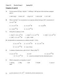 General Chemistry - Sample Exam 2 | CHEM 112 | Study notes Chemistry ...