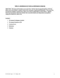 Notes on Goodness-of-Fit and Contingency Analysis |