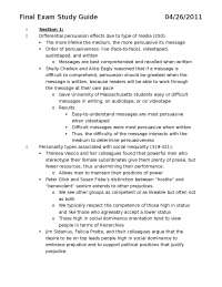 Final Exam Study Guide - Social Psychology | PSY 235