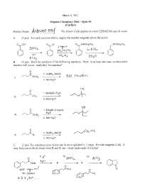Principles of Organic Chemistry - Quiz 5 Answer key | CHEM 2566 - Docsity
