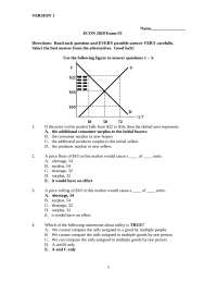 Exam 2 Version A - Principles of Microeconomics | ECON 2020 - Docsity