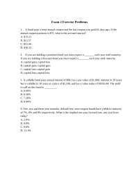 Bond Exam Questions: Interest, Yield to Call, Forward Rates, and Dividend Model