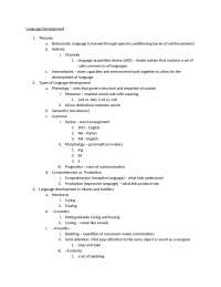 Theories and Stages of Language Acquisition in Infants and Toddlers