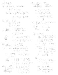 Final Exam A with Solutions - Calculus 2 - Intermediate |