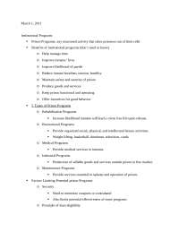 Prison Programs and Types in System Programming - Study Guide | CJ 2355