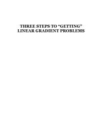 Three-Step Approach to Solving Linear Gradient Problems in Photosynthesis - Prof. Douglas 