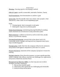 Business Strategy & Organizational Innovation: Long-Term Goals, Planning & Global Business