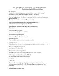 Final Exam Study Guide - American History to 1877 | HIST 201 - Docsity