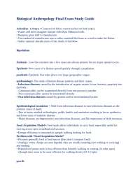 Biological Anthropology Final Exam Study Guide | Anth 304