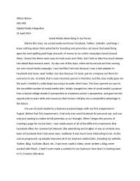Social Media Advertising in my Future - Digital Media Integration | ADV 400