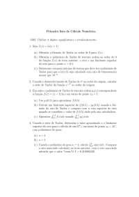 Lista de Série Polinômio de Taylor