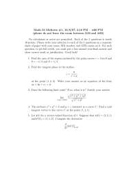 5 Solved Problems in Examination 1 | MATH 53 - Docsity