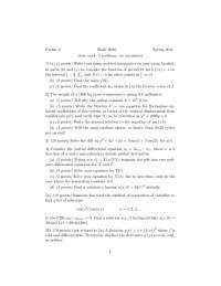 Exam # 2 - Differential Equations Engineering | MATH 2930 - Docsity