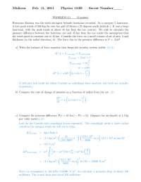 Problem Set 1 Questions on Mechanics with Solutions | PHYS 110B - Docsity