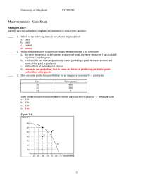 Principles of Macroeconomics - Exam 1 Solutions | ECON 201