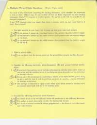 Exam 1 Answer Sheet - General University Physics | PHY 231 - Docsity