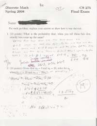 Discrete Mathematics - Solved Past Paper 2008 | CS 275 - Docsity