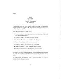 Exam 3 - 5 Questions on Physics for Science & Engineering I | Phys 211 ...