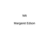 Wit by Margaret Edson: A Play on Vivian Bearing's Journey