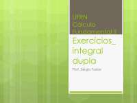 Cáclulo II Exercicios integral dupla