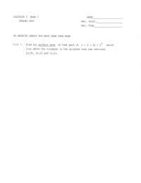 Exam 3 Questions - Analytical Geometry and Calculus 3 | MATH 222 - Docsity
