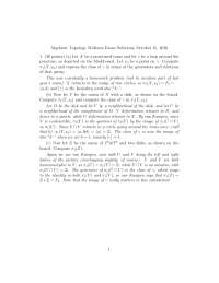 Algebraic Topology Midterm Exam Solution | M 382C