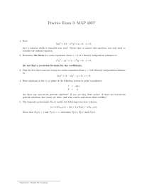 5 Questions Practice Exam 3 - Differential Equations | MAP 4305 - Docsity