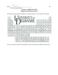 Exam 2 Answer Key | Organic Chemistry | CHEM 321 - Docsity