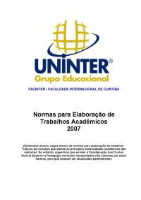 Orientações para elaboração de trabalhos acadêmicos