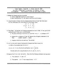 Exam 1 - A | Applied Linear Algebra | MATH 102 - Docsity