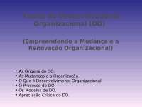 Teoria do Desenvolvimento Organizacional (D.O.)