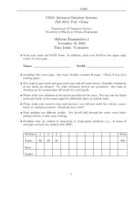 Solved Problems for Midterm Exam 2 - Advanced Data Management | CS 511
