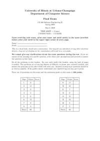CS 428 Software Engineering II Final Exam, University of Illinois at Urbana-Champaign - Pr