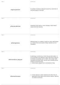 Cardiovascular Diseases and Related Conditions: Definitions and Descriptions