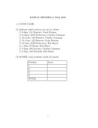 Midterm Exam 2 with Solution - Discrete Mathematics | MATH 55 - Docsity