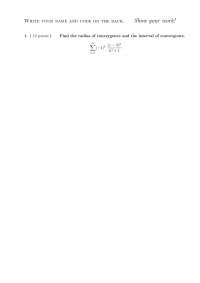 Quiz 15 with Answer - Introduction to Calculus II | MATH 142 - Docsity