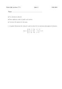 3 Question on Calculus - Quiz 3 | MATH 220