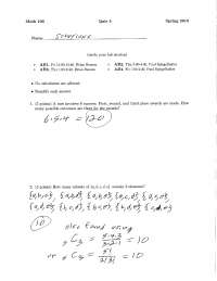 Solved Problems on Subsets of Elements - Quiz 5 | MATH 103
