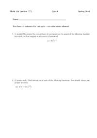 Quiz 6 for Math 220 Section (???) - Spring 2010 - Prof. Robert F. Murphy