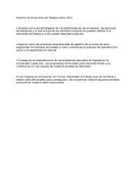 Examen de Economia del Trabajo Enero 2011
