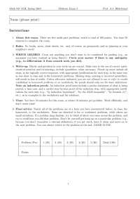 5 Questions on Midterm Exam 2 - Fundamental Mathematics | MATH 347