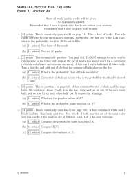 Exam 2 with Solution for Probability Theory | MATH 461 - Docsity