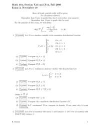 Exam 3 Questions with Solutions - Probability Theory | MATH 461 - Docsity