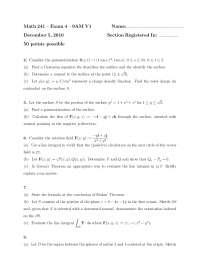 5 Questions on Calculus III in Exam 4 | MATH 241 - Docsity