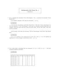 13 Questions on Discrete Mathematics with Answers - Exam 1 | MATH 301 ...