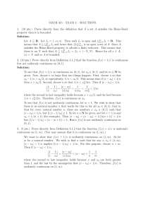 Solutions Exam 4 - Advanced Calculus I | MATH 315 - Docsity
