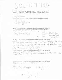 5 Problems with Solutions - Discrete Mathematics I - Quiz 8 | MATH 125 ...