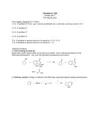 Problem Set 7 - Modern Organic Chemistry II | CHEM 343 - Docsity