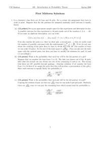 Midterm 1 Solutions | Introduction to Theory of Probability | MATH 431 ...