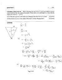 Exam with Answers Key - Calculus and Analytic Geometry | MATH 221 - Docsity